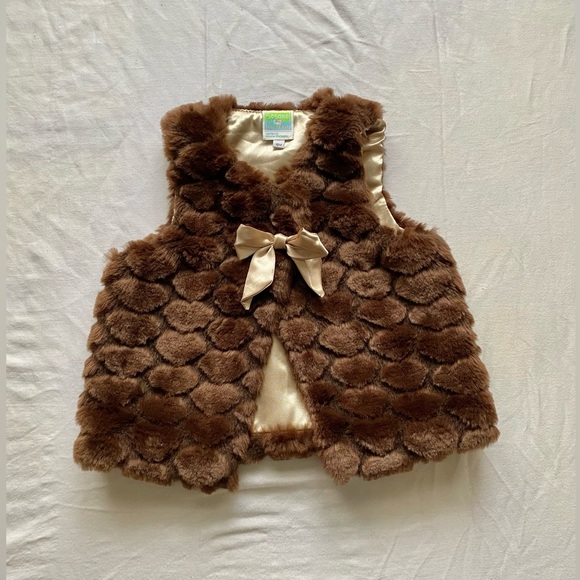 Adorable Vintage toddler faux fur vest 18 months - Picture 1 of 4
